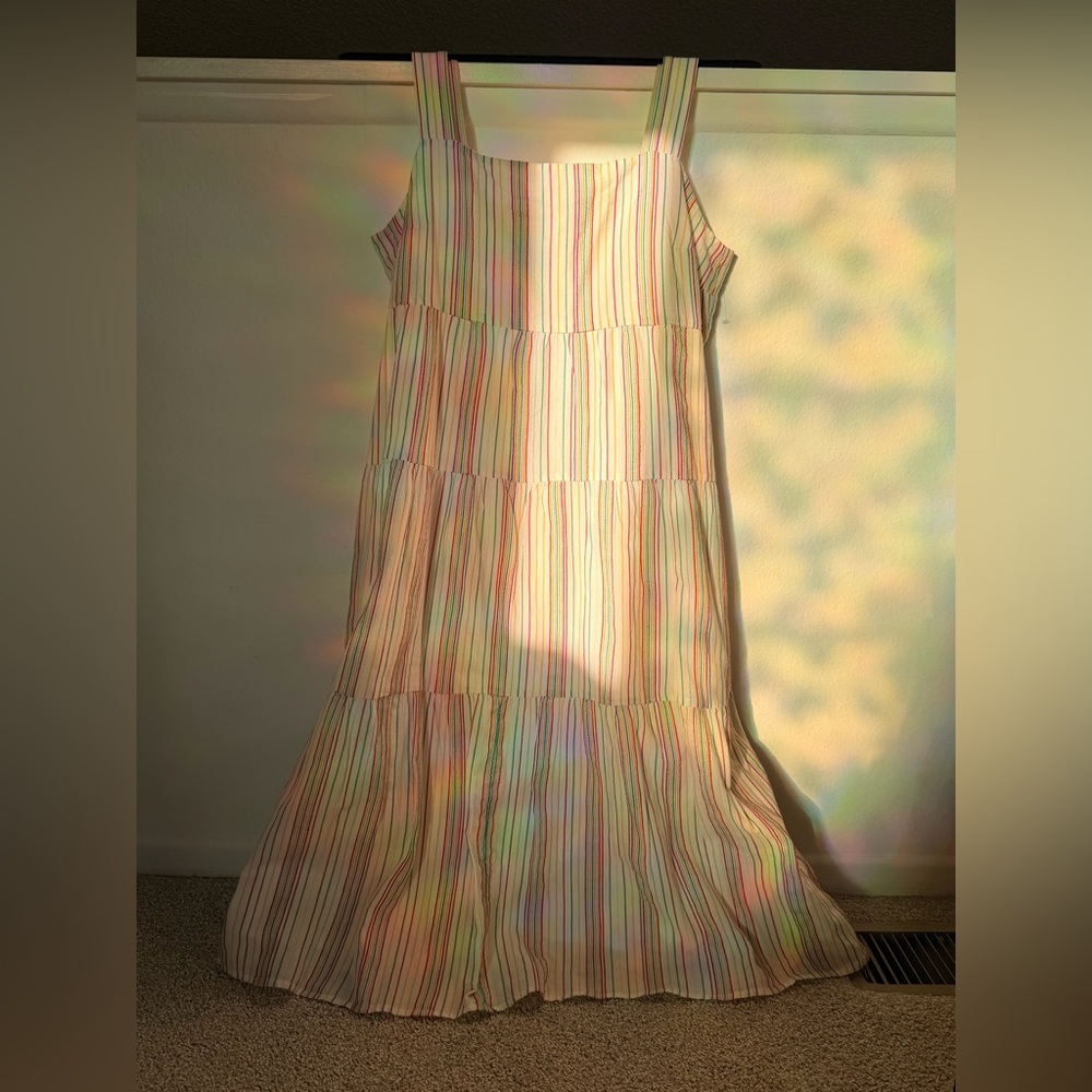 Madewell Button Back Multicolor Rainbow Striped M… - image 3